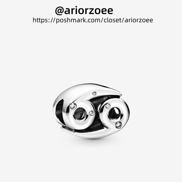 Pandora Sparkling Cancer Zodiac Charm|Pendant - Picture 1 of 2